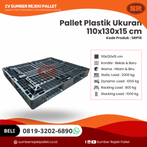 Pallet Plastik Bekas/Baru Ukuran 110x130x15 cm - SRP16