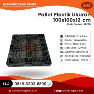 Pallet Plastik Bekas/Baru Ukuran 100x100x12 cm - SRP38