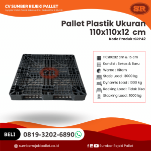 Pallet Plastik Bekas/Baru Ukuran 100x110x12 cm - SRP42